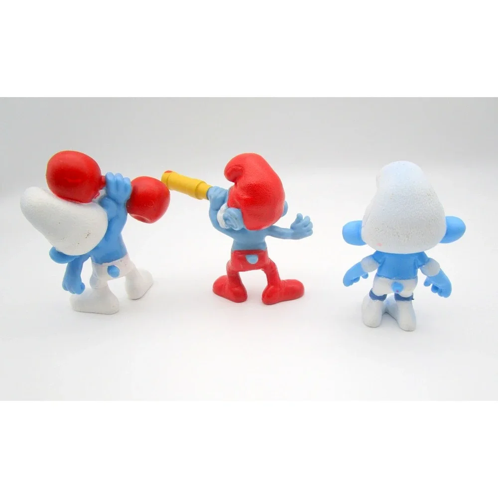 Smurf Action Figures PVC Peyo 2011 Toy Papa, Hefty, Panicky Lot of 3 McDonalds